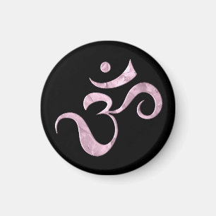 Pink Sparkle Om Magnet