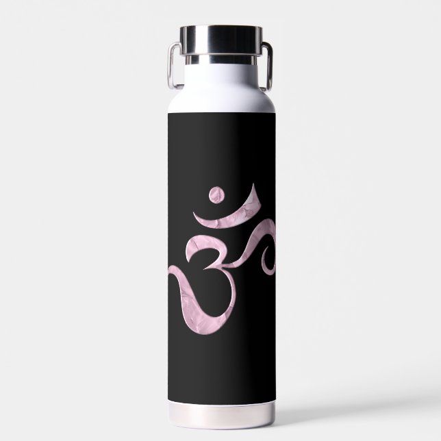 Pink Sparkle Om  Trinkflasche (Vorne)