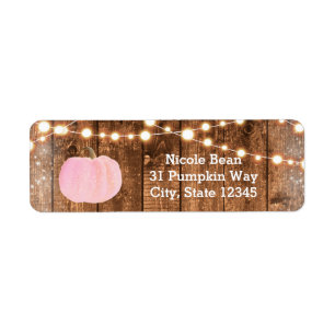 Pink Sparkle Pumpkin Herbst Rustikale Holzleuchten