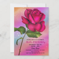 Pink Sparkle Rose Rainbow Pastell Geburtstagsparty
