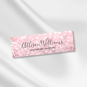 Pink Sparky Script Modernes Geschäft Namensschild