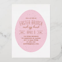 Pink Speckling Egg Osterjagd Party Einladung