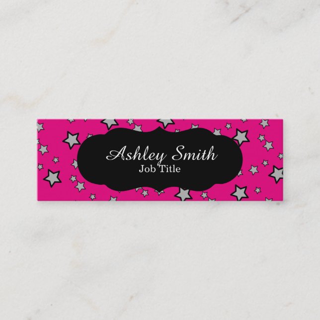 Pink spielt kundengerechte Visitenkarten die Mini Visitenkarte (Vorderseite)