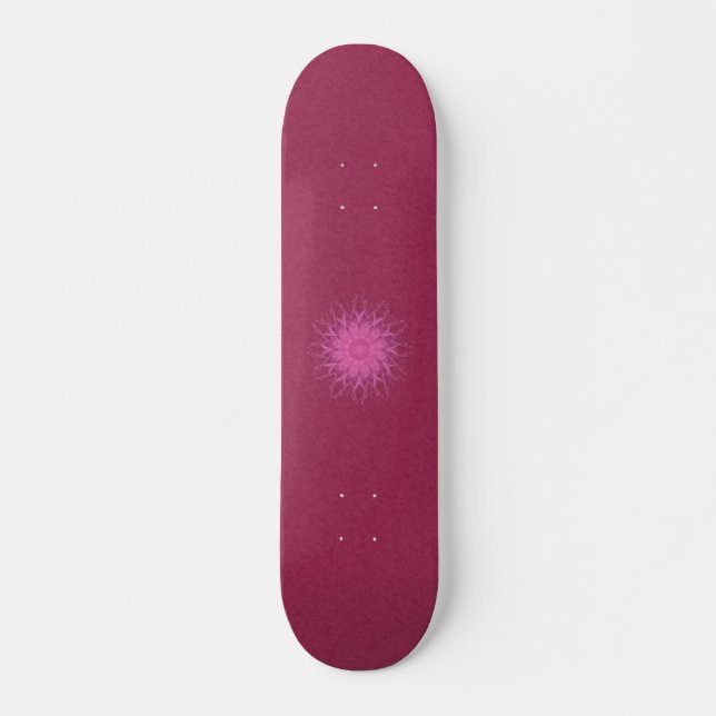 Pink Spinner Mandala Skateboard (Vorne)
