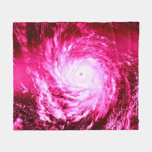 Pink Spiral Pinwheel Fleecedecke (Vorderseite (Horizontal))