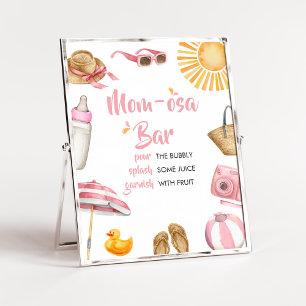 Pink Splish Splash Baby Dusche Mama Osa Bar Poster