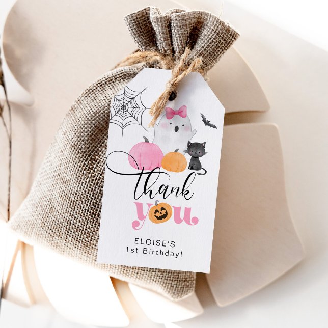 Pink Spooky Ein Halloween Geburtstag vielen Dank Geschenkanhänger (Von Creator hochgeladen)