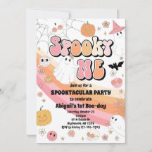 Pink Spooky Ein Halloween-Geburtstagsfeier Einladu