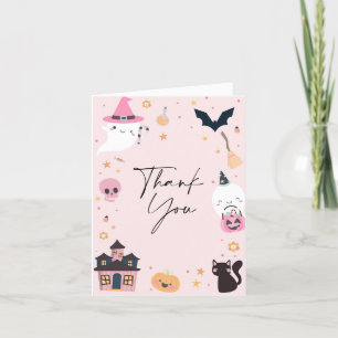 Pink Spooky Geburtstag Danke Karte