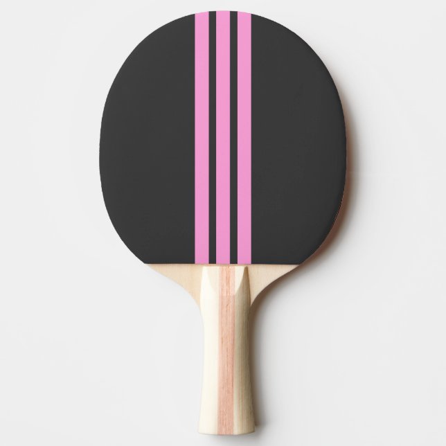 Pink Sport Stripe Ping Pong Paddle Tischtennis Schläger (Vorderseite)