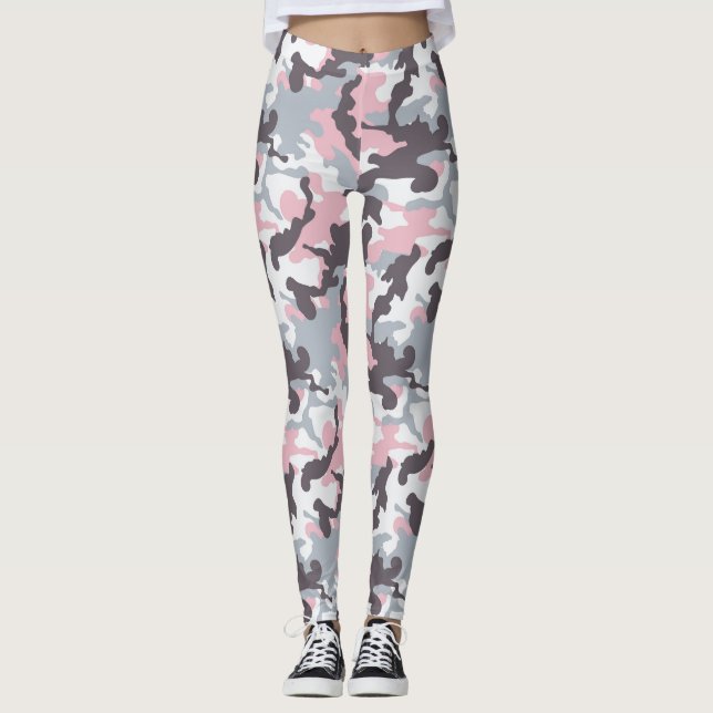 Pink Sporty Camouflage - Legende Leggings (Vorderseite)