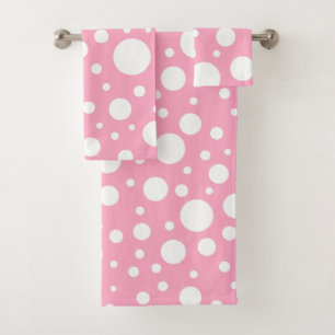 Pink Spots Badetuch Set
