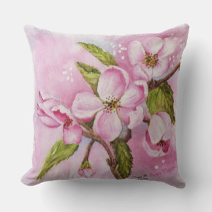 PINK SPRING APPLE BLOSSOM BLUME PATIO KISSEN
