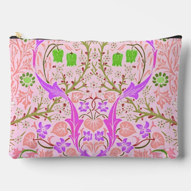 Pink Spring Boho Blume Design Zubehörtasche (Vorderseite)