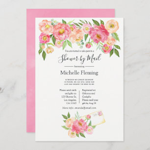 Pink Spring Floral Bridal oder Baby Dusche per Mai Einladung