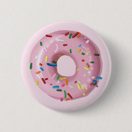 Pink Sprinkle Donut Birthday Party Günstige Taste Button