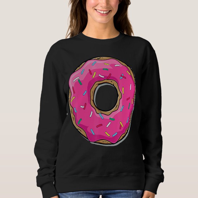 Pink Sprinkle Donut Coole Doughnut Sprinkles Nahru Sweatshirt (Vorderseite)