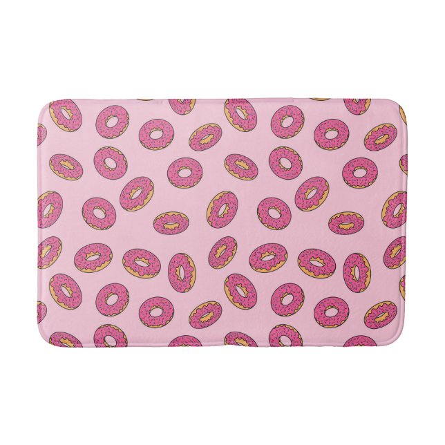 Pink Sprinkle Donut Muster Badematte (Vorderseite)