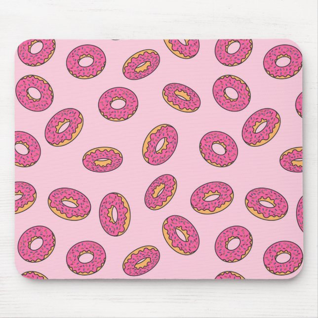Pink Sprinkle Donut Muster Mousepad (Vorne)