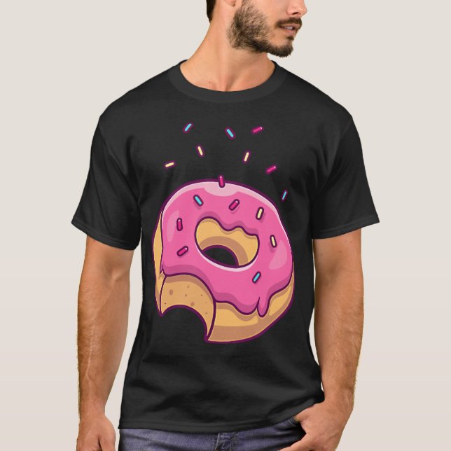 Pink Sprinkle Donut Pocket Doughnut Liebhaber T-Shirt (Vorderseite)