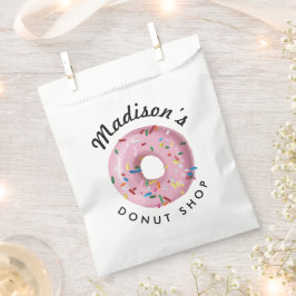 Pink Sprinkle Donut Shop Geburtstag Gefälligkeitst Geschenktütchen