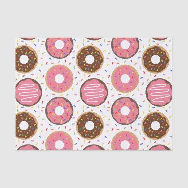 Pink Sprinkles Donuts Seidenpapier (Vorderseite)