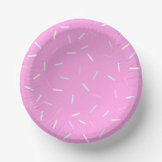 Pink Sprinkles Print Paper Bowl Pappteller