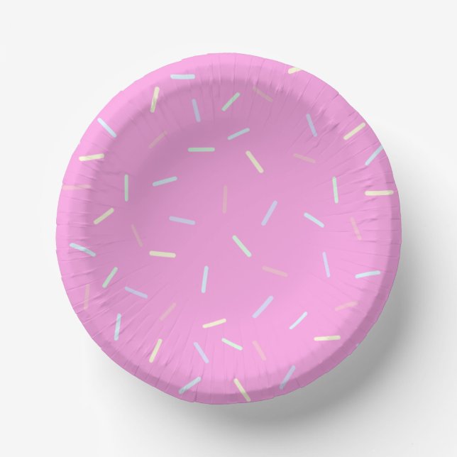 Pink Sprinkles Print Paper Bowl Pappteller (Vorderseite)