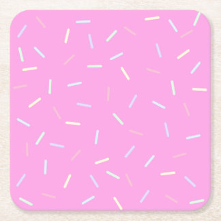 Pink Sprinkles Print Paper Bowl Rechteckiger Pappuntersetzer