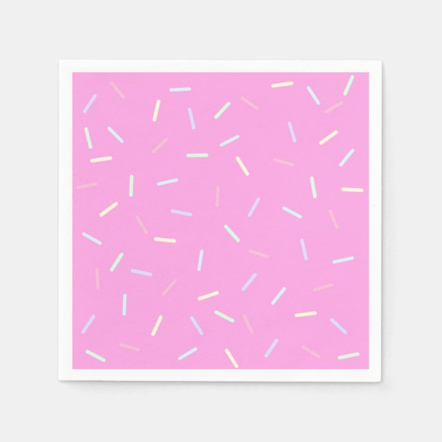 Pink Sprinkles Print Paper Bowl Serviette (Vorderseite)
