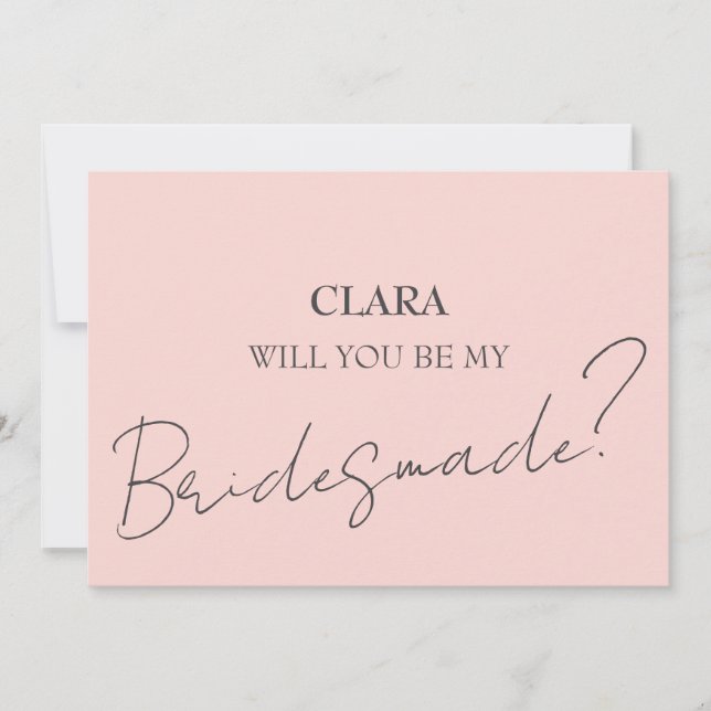 Pink Square Wedding Einladung (Vorderseite)