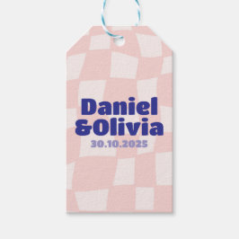 Pink Square Wedding Geschenkanhänger