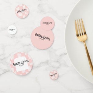 Pink Square Wedding Konfetti