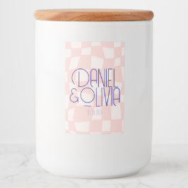 Pink Square Wedding Lebensmitteletikett