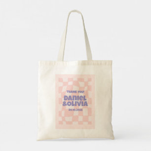 Pink Square Wedding Tragetasche