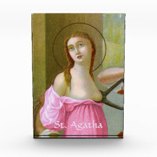 Pink St. Agatha (M 003) Paperweight or Fotoblock