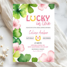 Pink St Patrick Lucky In Love Bridal Shower