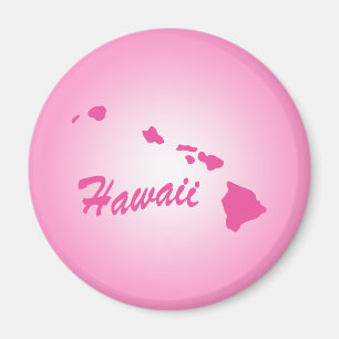 Pink Staat Hawaii Magnet