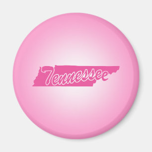 Pink Staat Tennessee Magnet