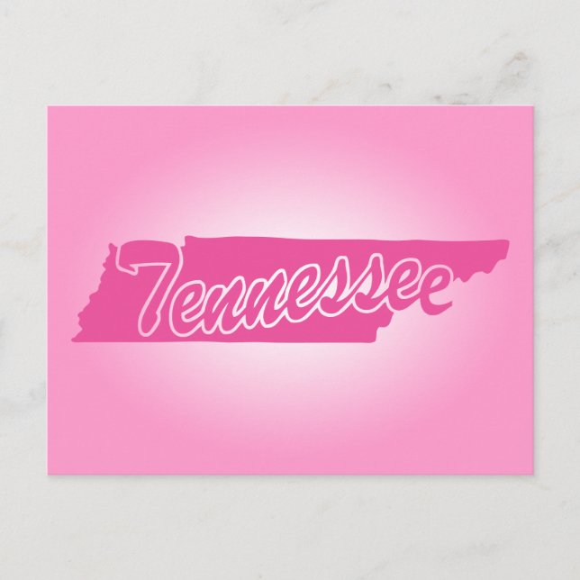 Pink Staat Tennessee Postkarte (Vorderseite)
