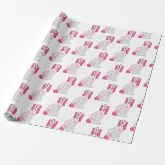 Pink Staffordshire Dog Wrapping Paper Geschenkpapier
