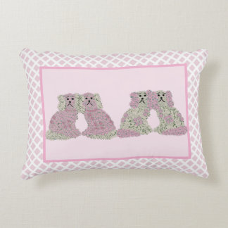 Pink Staffordshire Dogs Frühstück Dekokissen