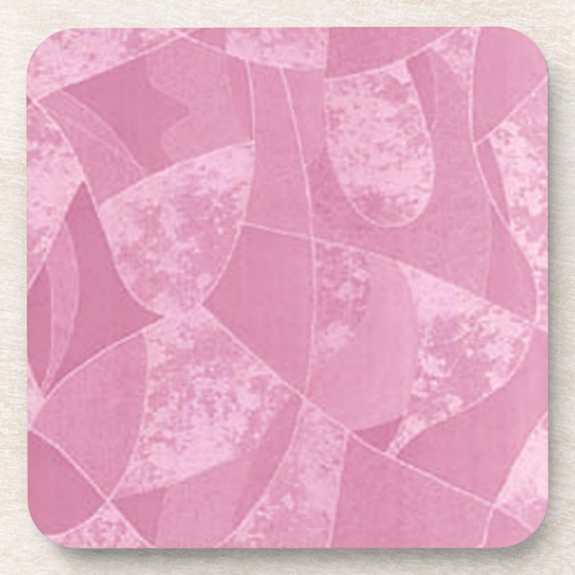 Pink Stain Glass Untersetzer (Vorderseite)