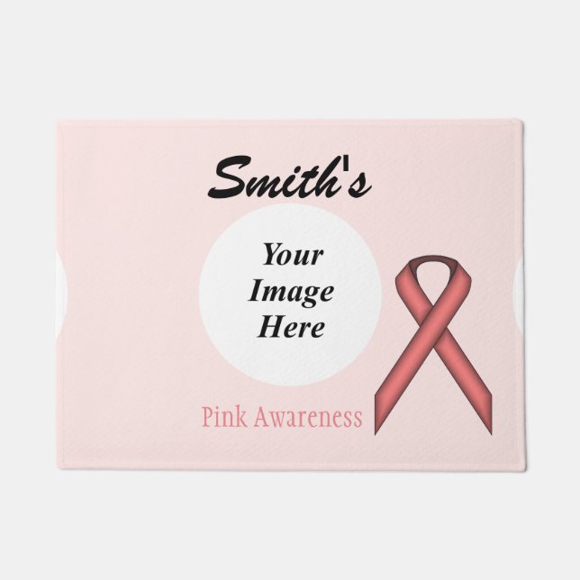 Pink Standard Ribbon Template by Kenneth Yoncich Fußmatte (Vorderseite)