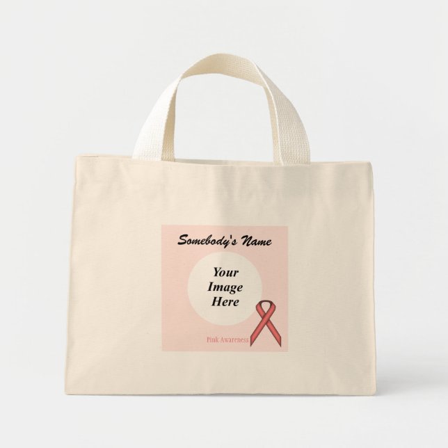 Pink Standard Ribbon Template by Kenneth Yoncich Mini Stoffbeutel (Vorne)