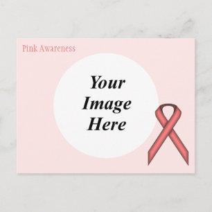 Pink Standard Ribbon Template by Kenneth Yoncich Postkarte