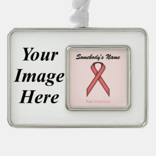 Pink Standard Ribbon Tmpl (H-I) von Kenneth Yoncic Rahmen-Ornament Silber