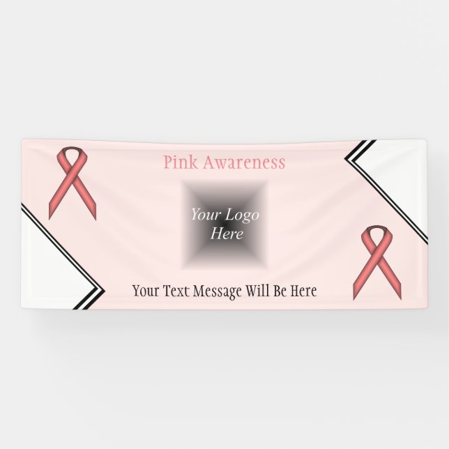 Pink Standard Ribbon von Kenneth Yoncich Banner (Horizontal)