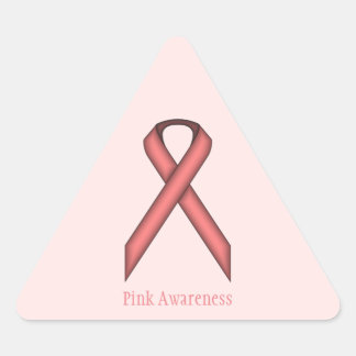 Pink Standard Ribbon von Kenneth Yoncich Dreieckiger Aufkleber