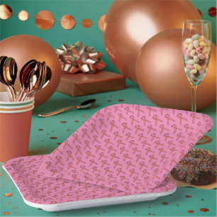 Pink Standard Ribbon von Kenneth Yoncich Pappteller